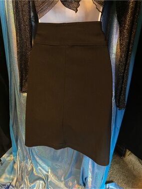 Women's Black A-Line Skirt with High stretch Waist